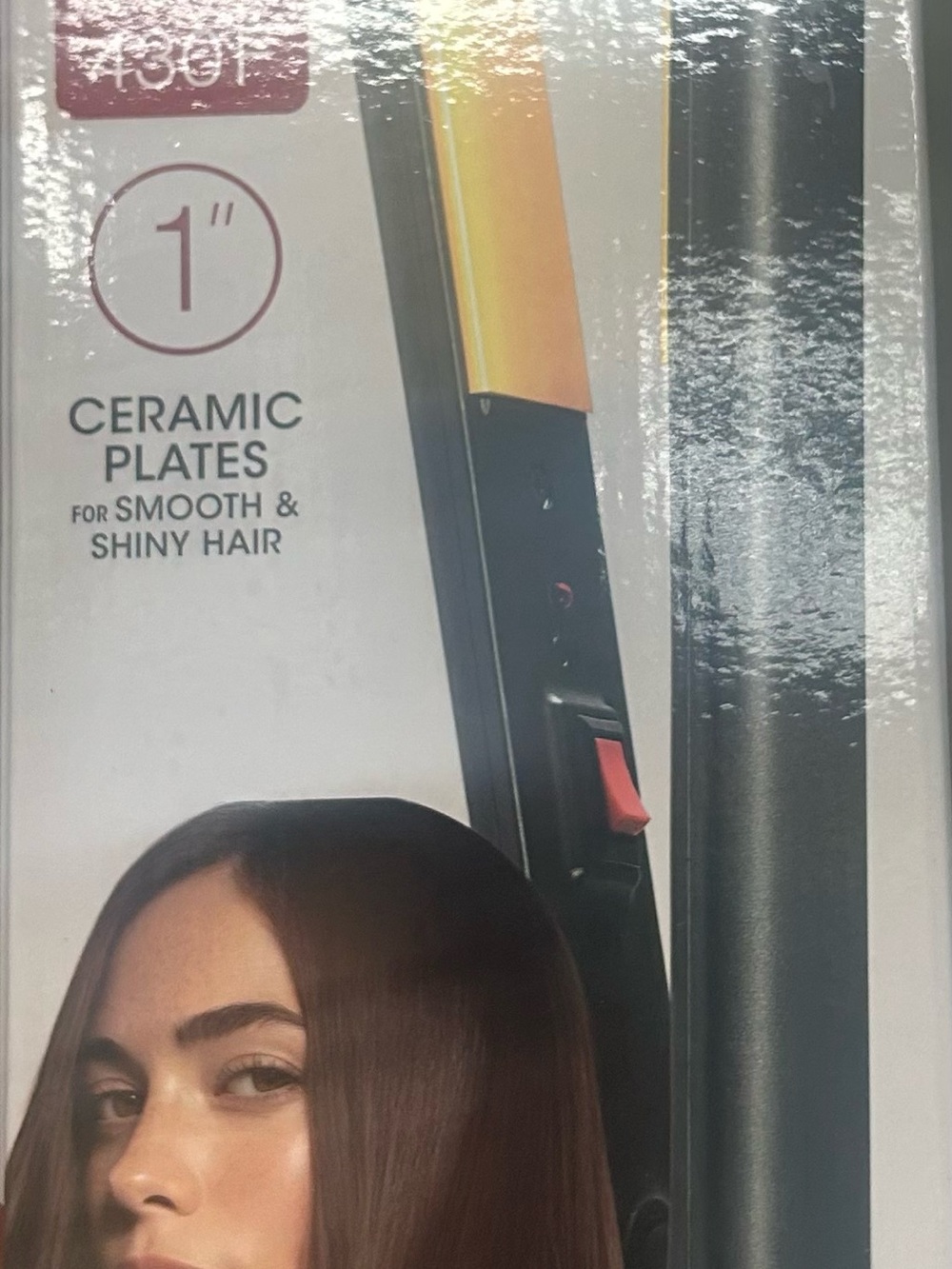 1" Ceramic Flat Iron Hair Straightener in black & gold - Professional Styling